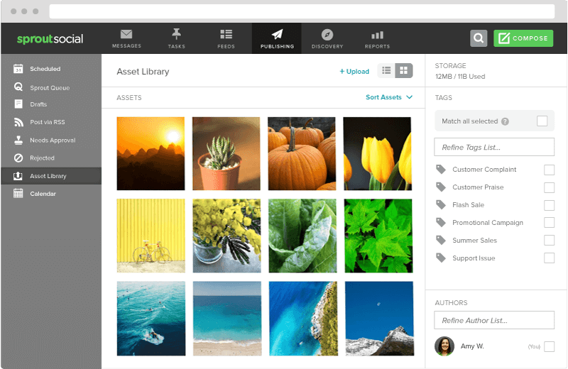 Social media scheduling tools - Sprout Social image editor