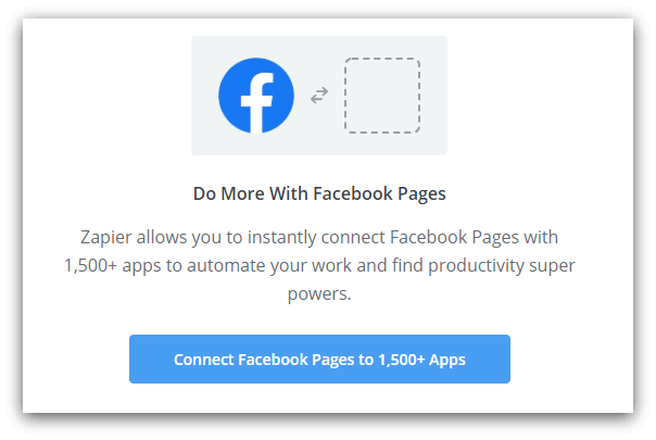 Zapier Facebook pages integration