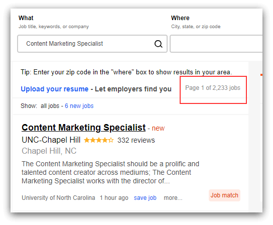 content marketing specialist jobs on indeed