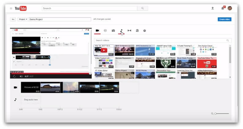 screenshot of video editor