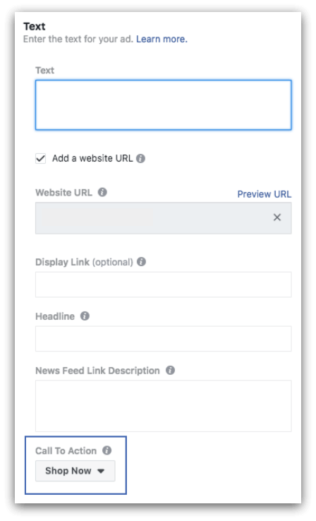 Facebook video CTA linking