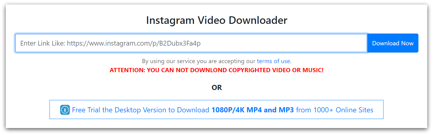 instagram video downloader link