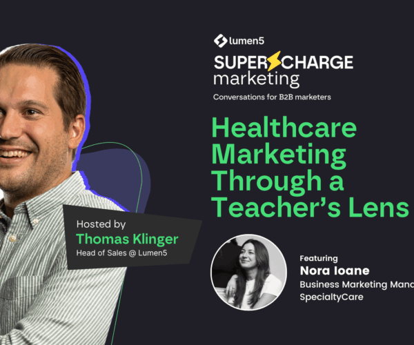 Podcast cover images with the text: "Healthcare marketing through a teacher's lens"